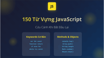 150 từ vựng cơ bản ứng dụng trong JavaScript cứu cánh cho người yếu Tiếng Anh