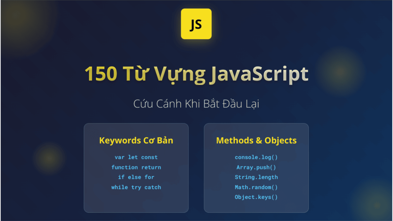 150 từ vựng cơ bản ứng dụng trong JavaScript cứu cánh cho người yếu Tiếng Anh