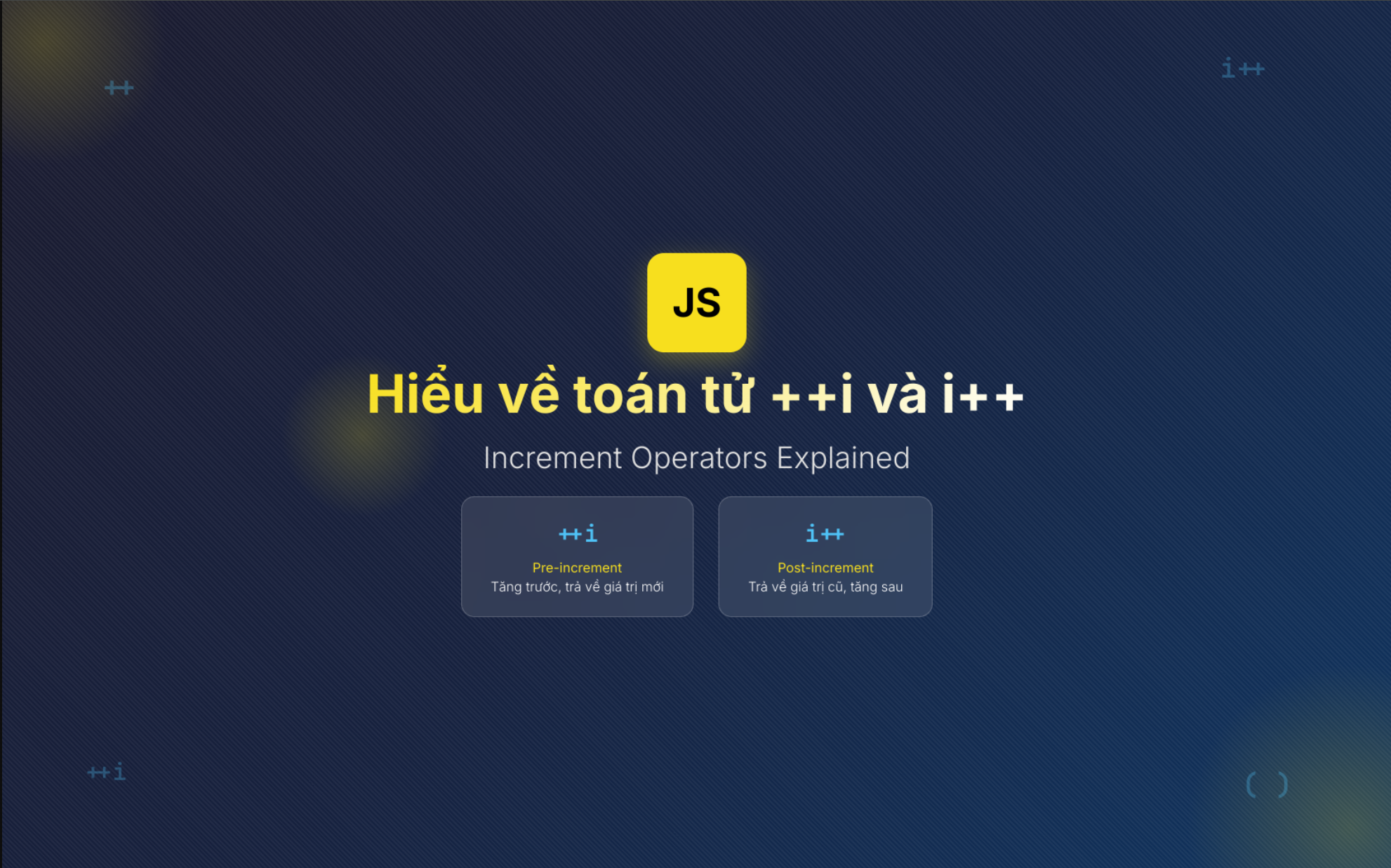 Hiểu về toán tử ++i và i++
