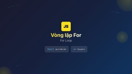 Vòng lặp For