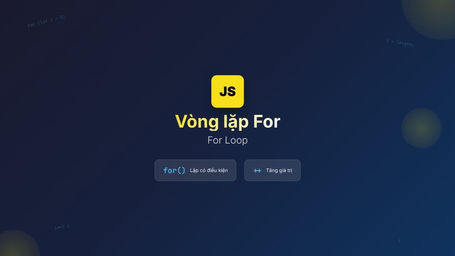 Vòng lặp For